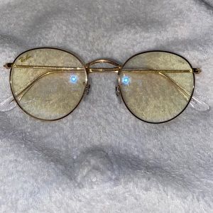 Ray-Ban Gold Frame w/ Clear Lens Sunglasses